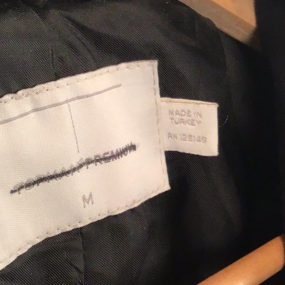 Top man premium oversized double breasted overcoat. Black color. Size M - Picture 3 of 7